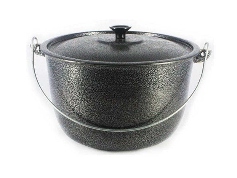 Caldeirão Alumínio Fundido Craqueado Alça Galvanizada 12cm - DIVIFORTE Imagem de Caldeirão Alumínio Fundido Craqueado Alça Galvanizada 12cm