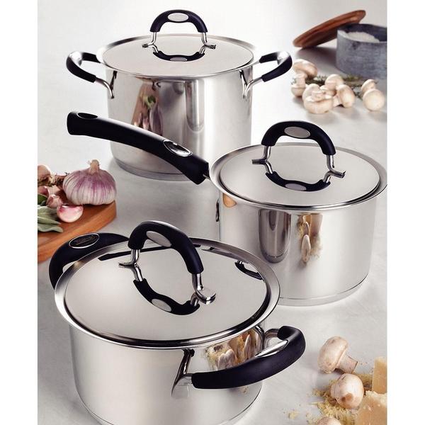 Caldeirão Tramontina Duo Silicone Aço Inox Fundo Triplo Tampa e Cabo em Silicone 16cm 2,2L 62487160 Imagem de Caldeirão Tramontina Duo Silicone Aço Inox Fundo Triplo Tampa e Cabo em Silicone 16cm 2,2L 62487160