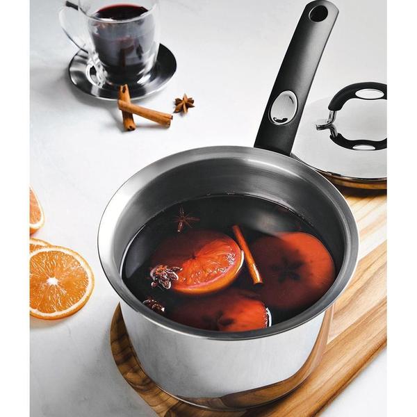 Caldeirão Tramontina Duo Silicone Aço Inox Fundo Triplo Tampa e Cabo em Silicone 16cm 2,2L 62487160 Imagem de Caldeirão Tramontina Duo Silicone Aço Inox Fundo Triplo Tampa e Cabo em Silicone 16cm 2,2L 62487160