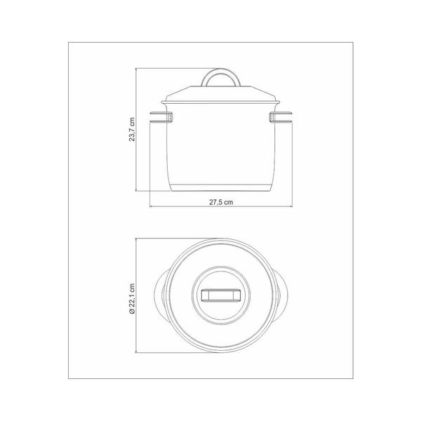 Imagem de Caldeirão Tramontina Inox Fundo Triplo C/ Tampa Solar 20cm 5,7L