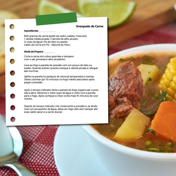 Imagem de Caldo de Carne em Pó Gourmet  Sabor De Alta Qualidade Pouch  50g