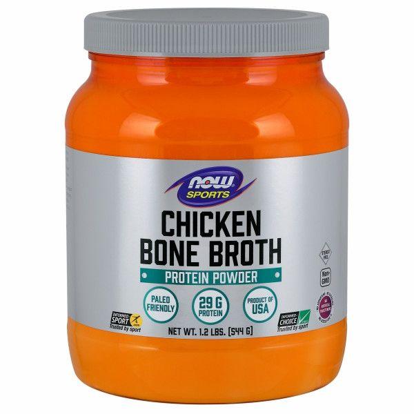 Caldo de osso de galinha 1,2 libras da Now Foods (pacote com 4) Imagem de Caldo de osso de galinha 1,2 libras da Now Foods (pacote com 4)