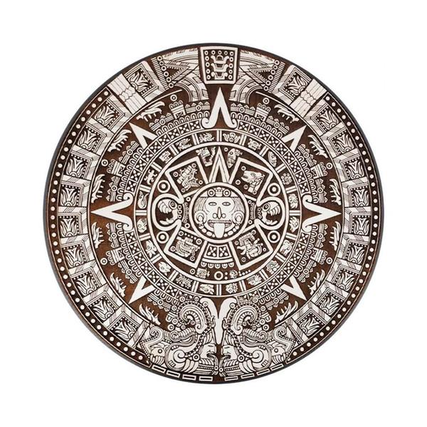Imagem de Calendario Asteca Decorativo Em Mdf 30 Cm Branco