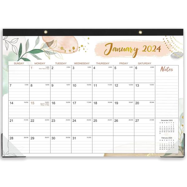 Imagem de Calendário de mesa Feteulo 2024 de janeiro a dezembro 17x12cm com feriados