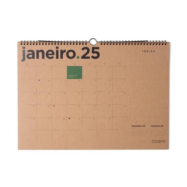 Imagem de Calendario De Parede Cicero 2025 Kraft A3