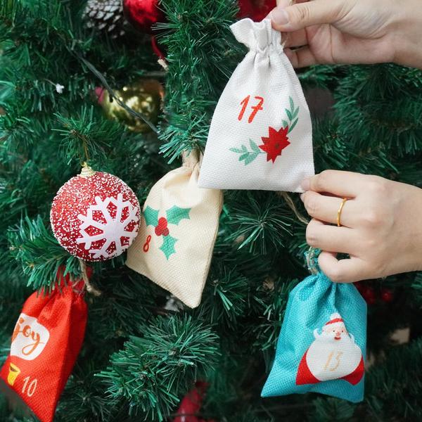 Imagem de Calendário do Advento ARPADAMO  Natal de 24 dias com 24 bolsas