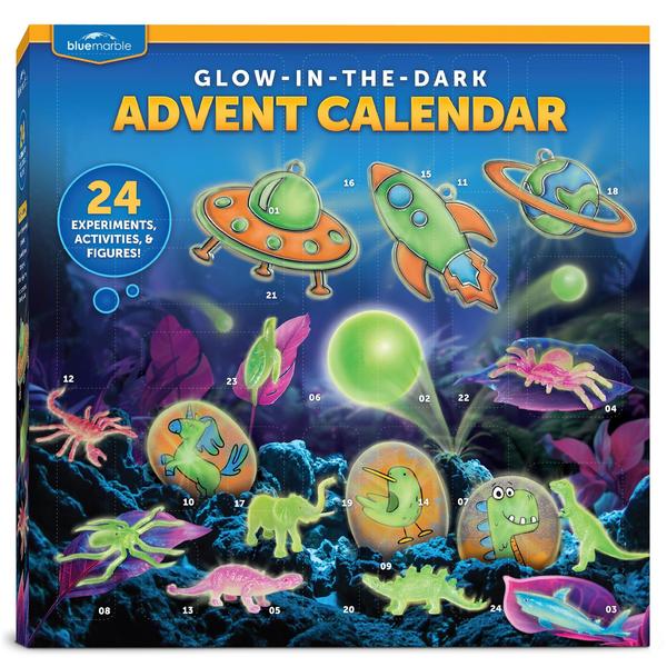 Imagem de Calendário do Advento Blue Marble Glow In The Dark 2024 Kids