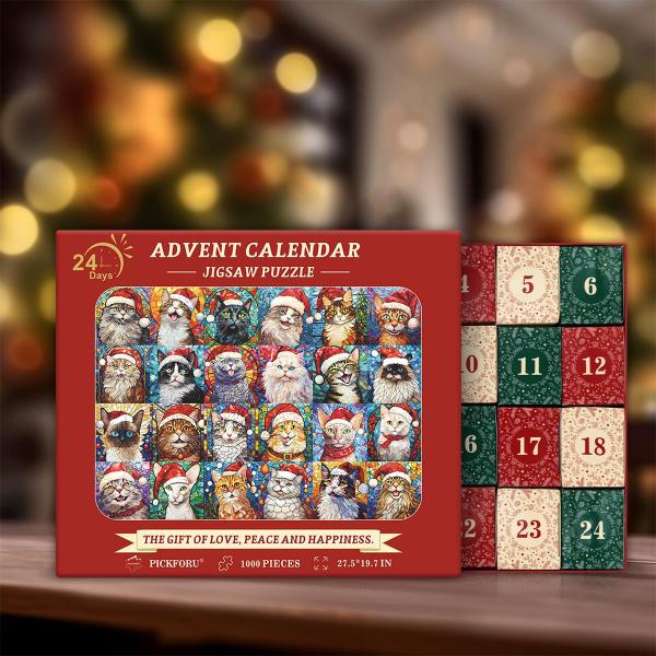 Imagem de Calendário do Advento de Natal PICKFORU 2024 Puzzles 1000 Pieces