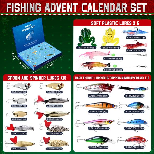 Imagem de Calendário do Advento Fishing Lure 2024 para pescadores adultos