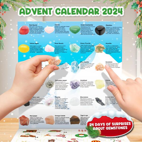 Imagem de Calendário do Advento FUNNYB&G Christmas Rock 2024 com 24 pedras preciosas