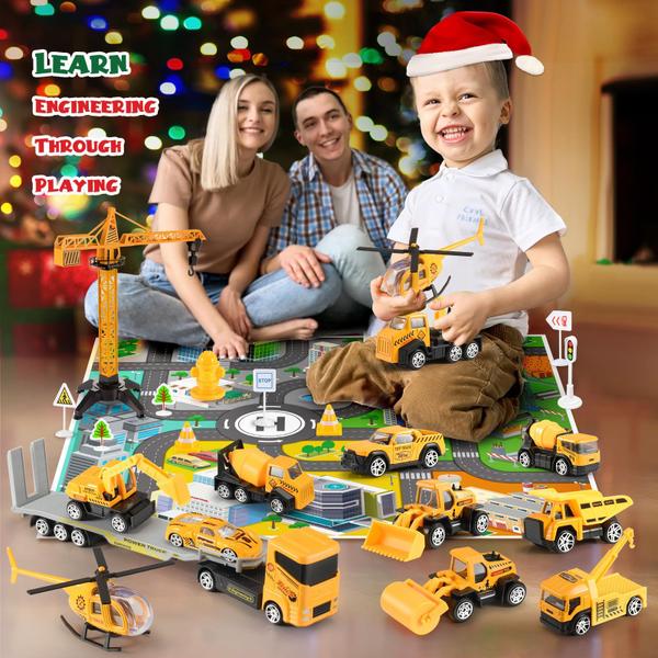 Imagem de Calendário do Advento HCHILDHOOD 2024 com brinquedos para veículos de construção