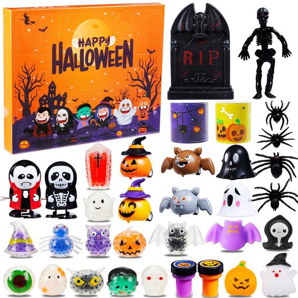 Imagem de Calendário do Advento Kederwa Halloween 2024 com brinquedos variados para crianças