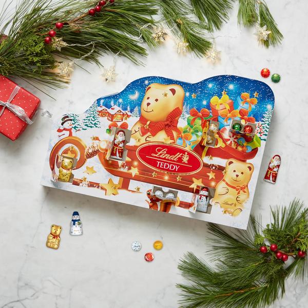 Imagem de Calendário do Advento Lindt TEDDY Sleigh - Com Diversos Chocolates