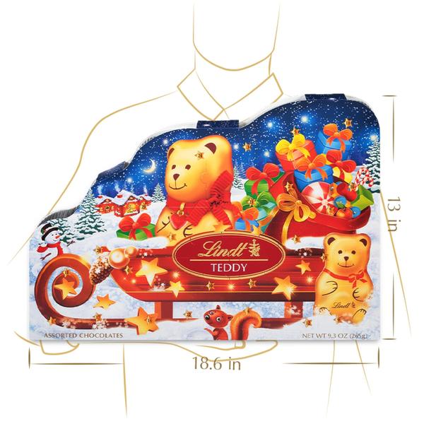 Imagem de Calendário do Advento Lindt TEDDY Sleigh - Com Diversos Chocolates