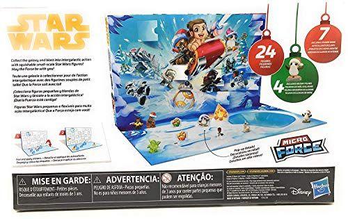 Imagem de Calendário do advento Micro Force Star Wars com 24 mini figuras surpresa colecionáveis.