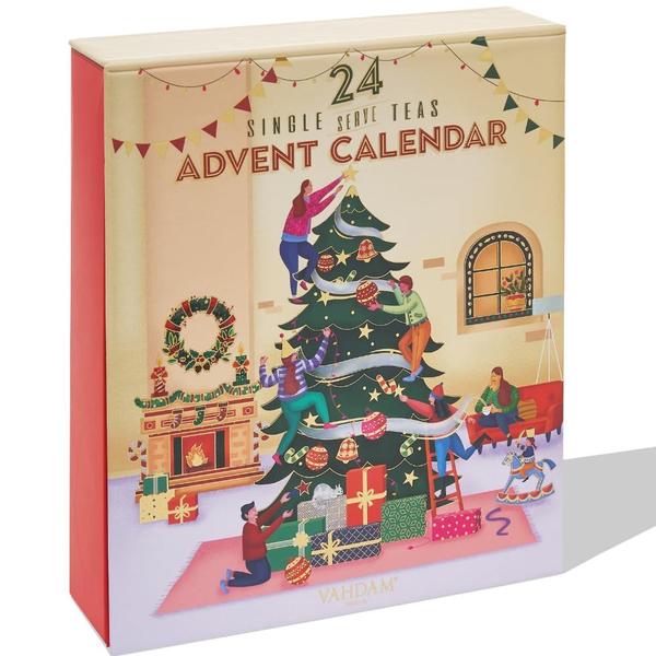 Imagem de Calendário do Advento: VAHDAM 2024  Sacos de chá com 24 sabores e Natal