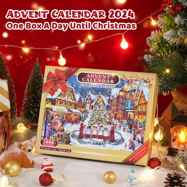 Imagem de Calendário do Advento Yastouay 2024 Christmas Street Scene 1008 unidades