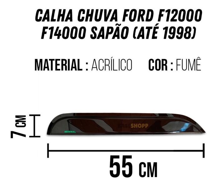 Imagem de Calha Chuva Caminhão Ford F12000 F14000 Até 1998 Sapão