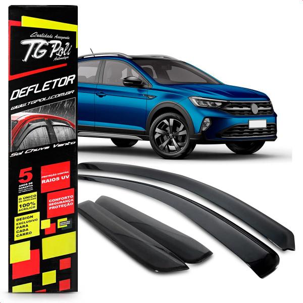 Calha Chuva Defletor Defletor Vw Nivus Fumê 100% Acrílico - TG POLI Imagem de Calha Chuva Defletor Defletor Vw Nivus Fumê 100% Acrílico