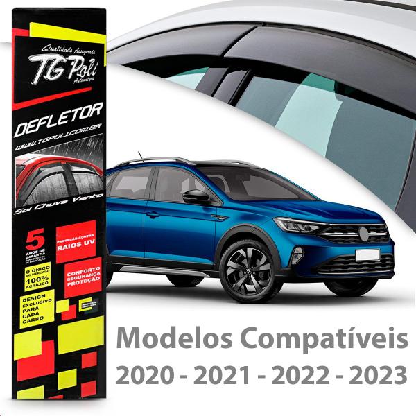 Calha Chuva Defletor Defletor Vw Nivus Fumê 100% Acrílico - TG POLI Imagem de Calha Chuva Defletor Defletor Vw Nivus Fumê 100% Acrílico