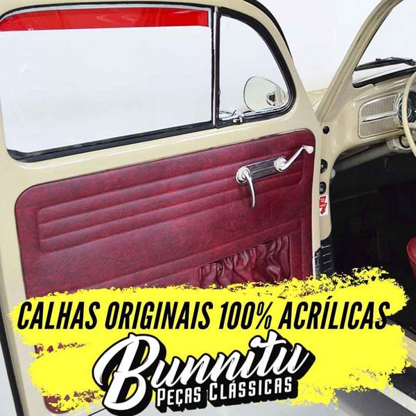 Imagem de Calha de chuva acrílica amarela para VW Fusca