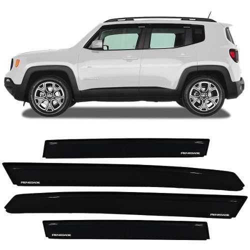 Imagem de Calha De Chuva Jeep Renegade 2015 2016 2017 2018 + Adesivo