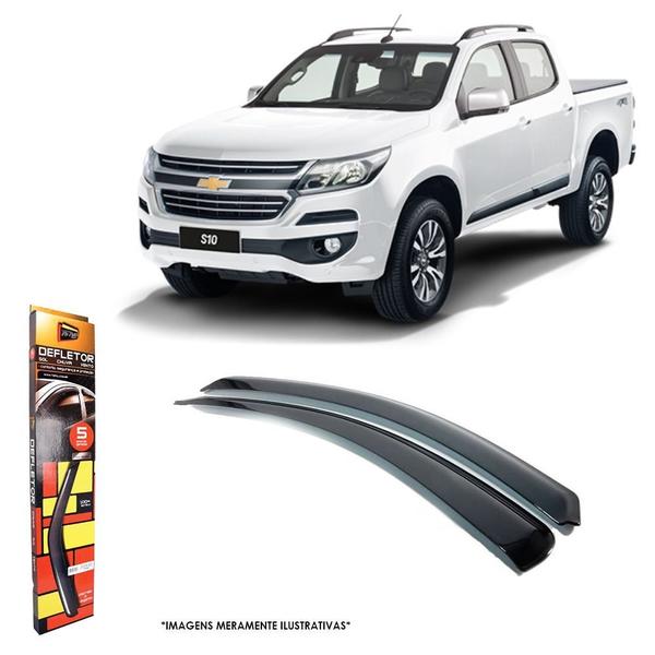 Calha de Chuva para Chevrolet S10 2012 em diante 2 Portas Cabine simples TG Poli - 23024 Imagem de Calha de Chuva para Chevrolet S10 2012 em diante 2 Portas Cabine simples TG Poli - 23024