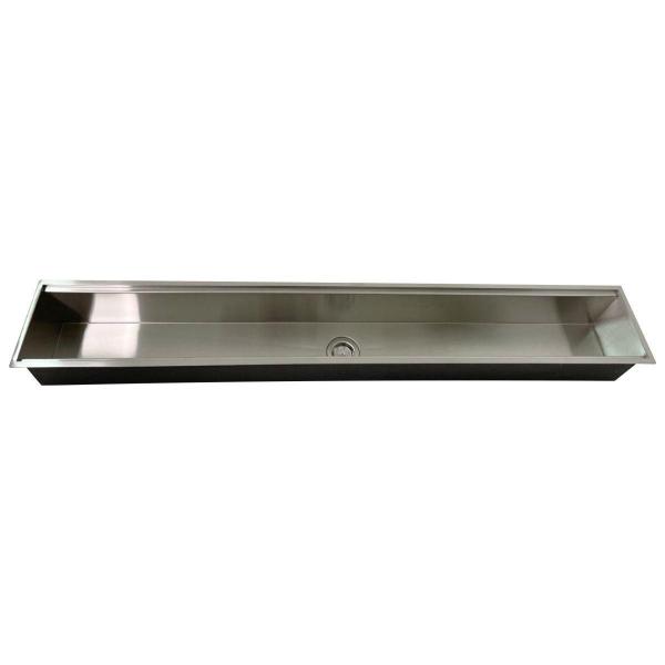 Imagem de Calha Úmida Gourmet Canal Organizador Escorredor Inox 120Cm