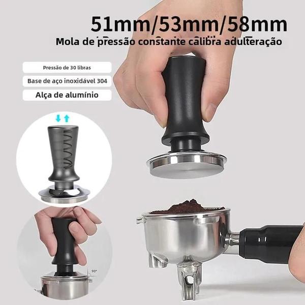 Imagem de Calibrador de 51mm, 53mm e 58mm (30lbs) para Máquinas de Espresso Delonghi e Breville