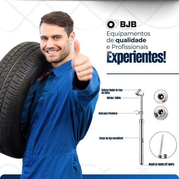 Imagem de Calibrador De Pressão Pneu 150 Lb Borracharia Profissional