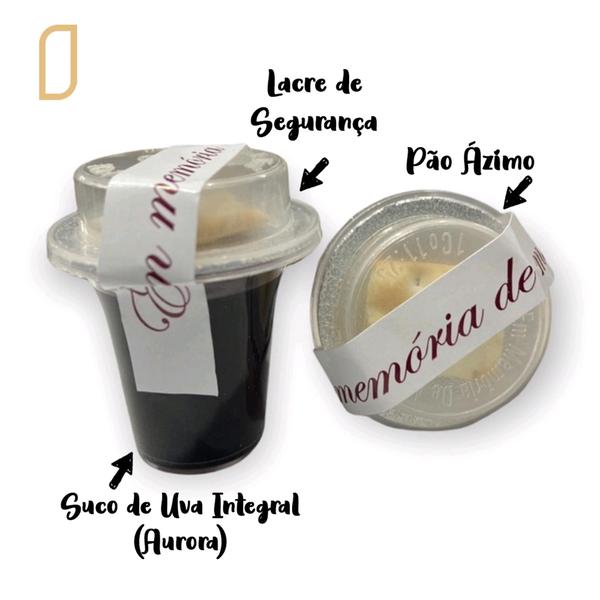 Calice Santa Ceia Suco Uva Pão Azimo Kit 5 Caixas - Em Memória de mim Imagem de Calice Santa Ceia Suco Uva Pão Azimo Kit 5 Caixas