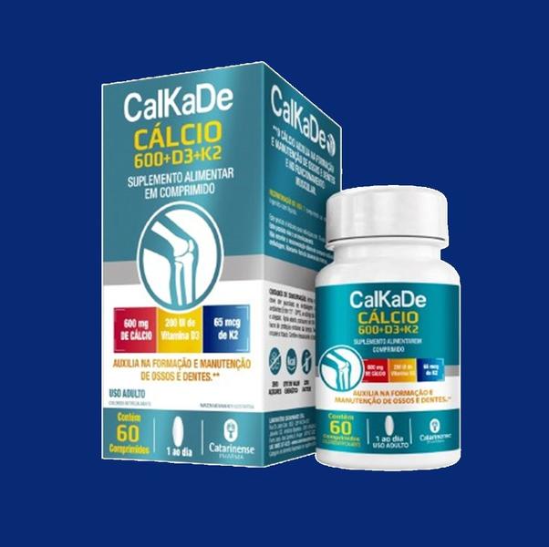 Imagem de Calkade Cálcio + Vitamina D3 + K2 Catarinense 60 Comprimidos