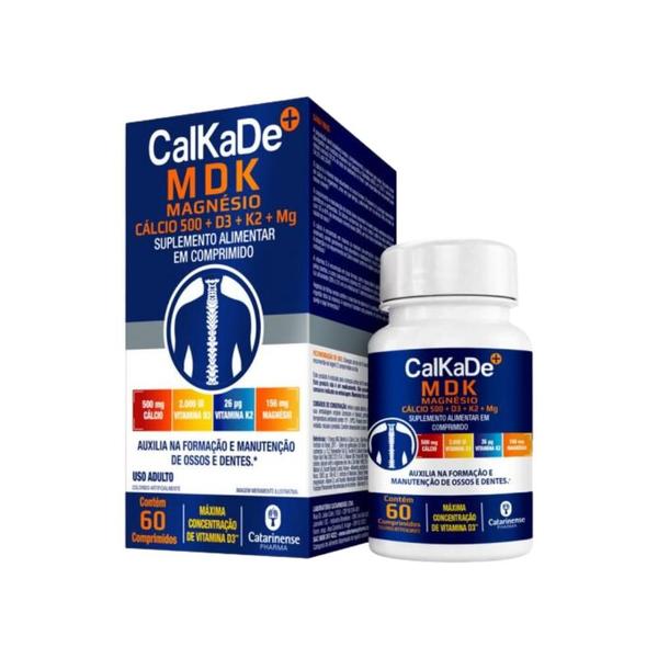 Calkade Mdk Magnésio Catarinense Sem Sabor 60 Comprimidos Imagem de Calkade Mdk Magnésio Catarinense Sem Sabor 60 Comprimidos