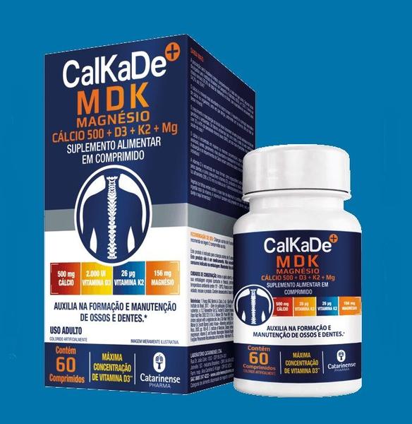 Imagem de Calkade MDK Magnésio Vitamina D e K 60 Comp - Catarinense