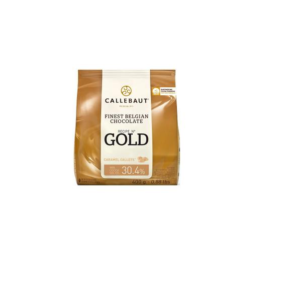 Imagem de Callebaut Chocolate Branco/ Caramelo Gold 30,4%- Pct 400gr