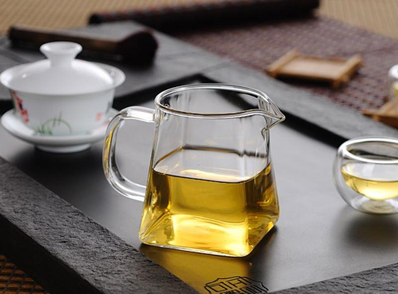 Imagem de Calor Resistindo alto borossilicate vidro tea pitcher conjunto acessório clear glass fair mug chinese tea divider milk coffee jug Jarros