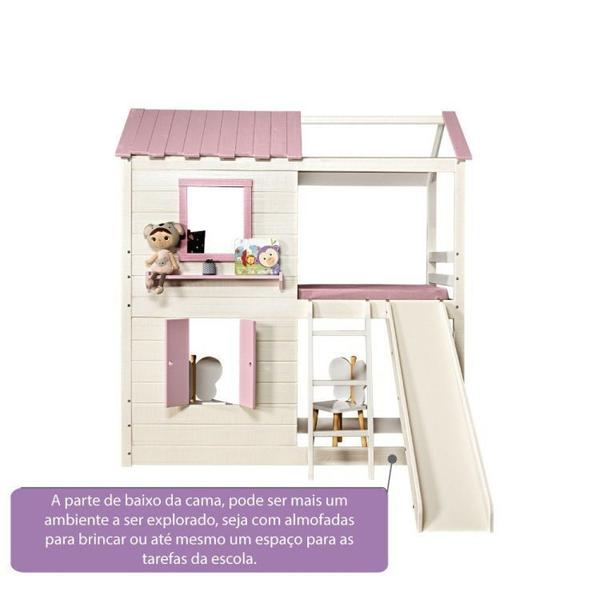 Imagem de Cama Alta Infantil com Escorregador Club House Premium Casatema