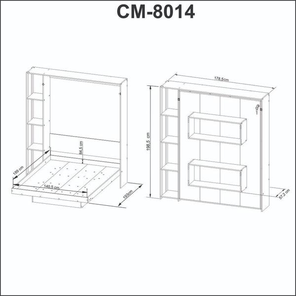 Imagem de Cama Articulada Casal 4 Prateleiras 2 Nichos CM8014 Tecnomobili