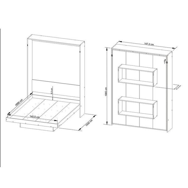 Imagem de Cama Articulada Casal Ambiente CM8016 Branco - Tecnomobili