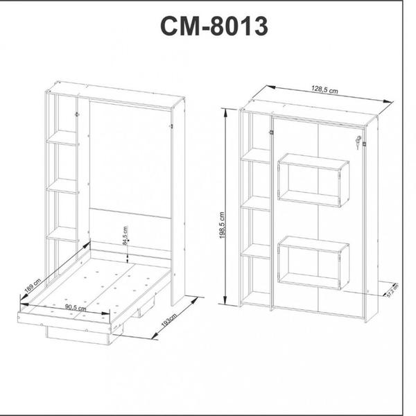 Imagem de Cama Articulada Infantil 2 Prateleiras 2 Nichos CM8013 Tecno Mobili