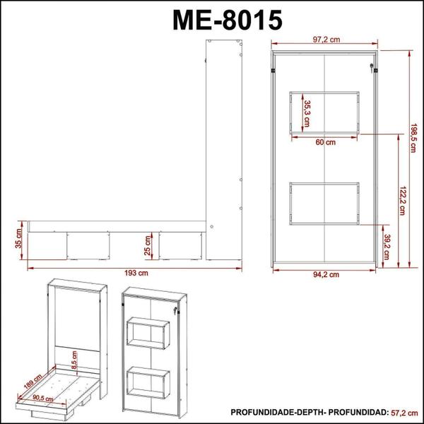 Imagem de Cama Articulada Solteiro 97,2X193Cm Cm8015