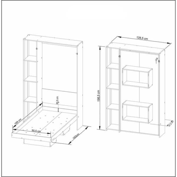 Imagem de Cama Articulada Solteiro para Colchão 88 x 188 cm Multimóveis CR35033 Branca