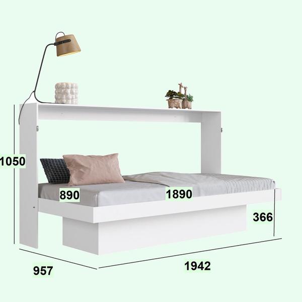 Imagem de Cama Articulavel Horiz Solteiro 90 Latino Branco