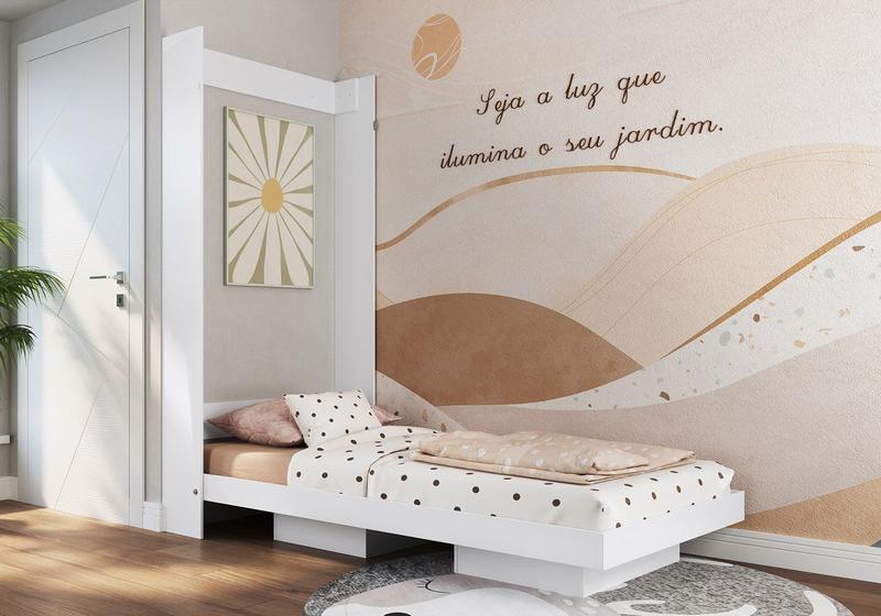 Imagem de Cama Articulável Vertical Solteiro 90 Vancouver Branco - Art in móveis