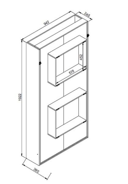 Imagem de Cama Articulável Vertical Solteiro 90 Vancouver Nogal - Art in móveis