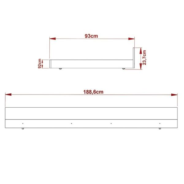 Imagem de Cama Auxilar Solteiro CM8008 Amendoa Tecno Mobili