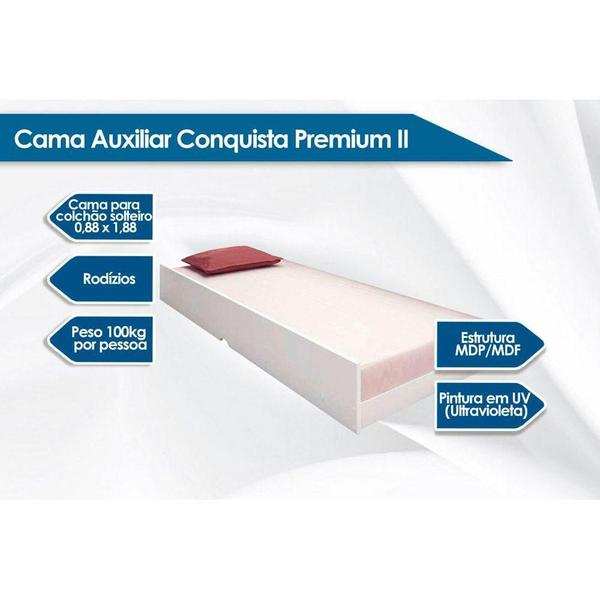 Imagem de Cama Auxiliar Infantil Premium II Branco - Conquista