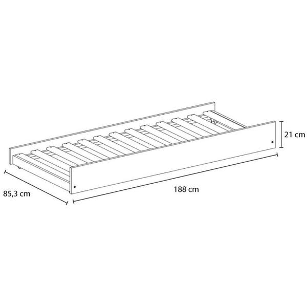 Imagem de Cama Auxiliar Prime II Laca Casatema