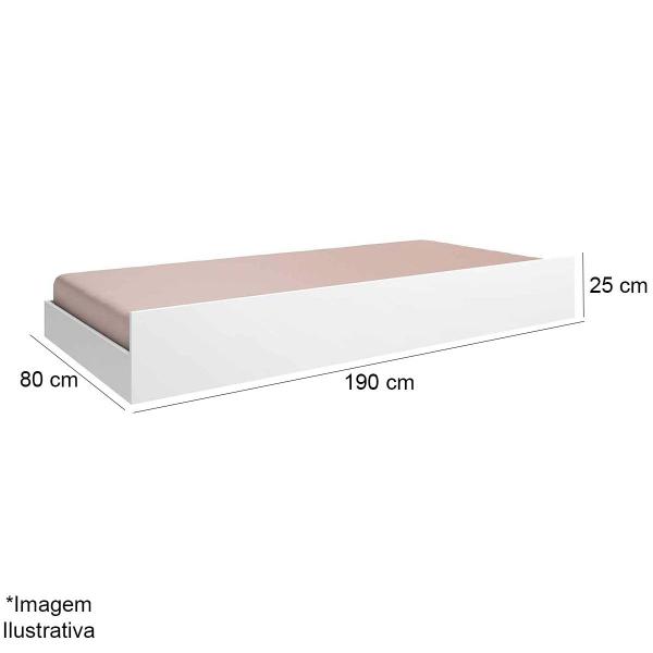 Imagem de Cama Auxiliar Solteiro Infanto Juvenil MDP Clara