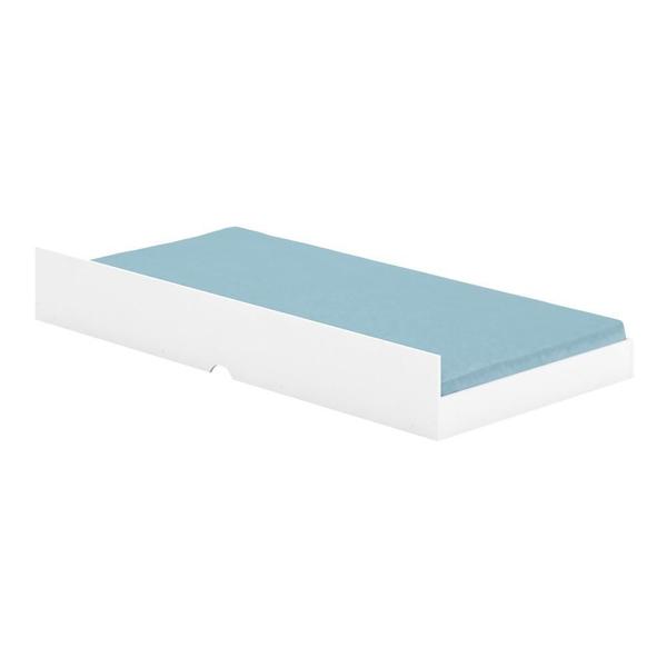 Imagem de Cama Auxiliar Solteiro MDF E Eucalipto Cimol Com Pintura UV Quarto Cor Branco